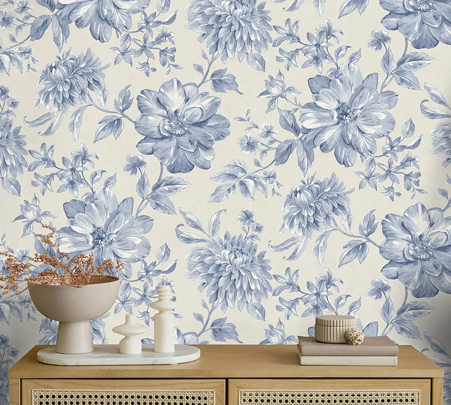 Fine Decor Gabriela - Blue Wallpaper | Buy Online Fine Decor Gabriela wallpaper, color Blue, SKU FD43610