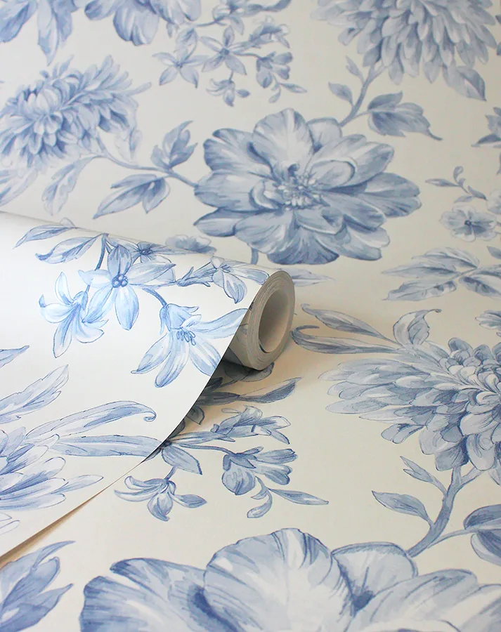 Fine Decor Gabriela - Blue Wallpaper | Buy Online Fine Decor Gabriela wallpaper, color Blue, SKU FD43610