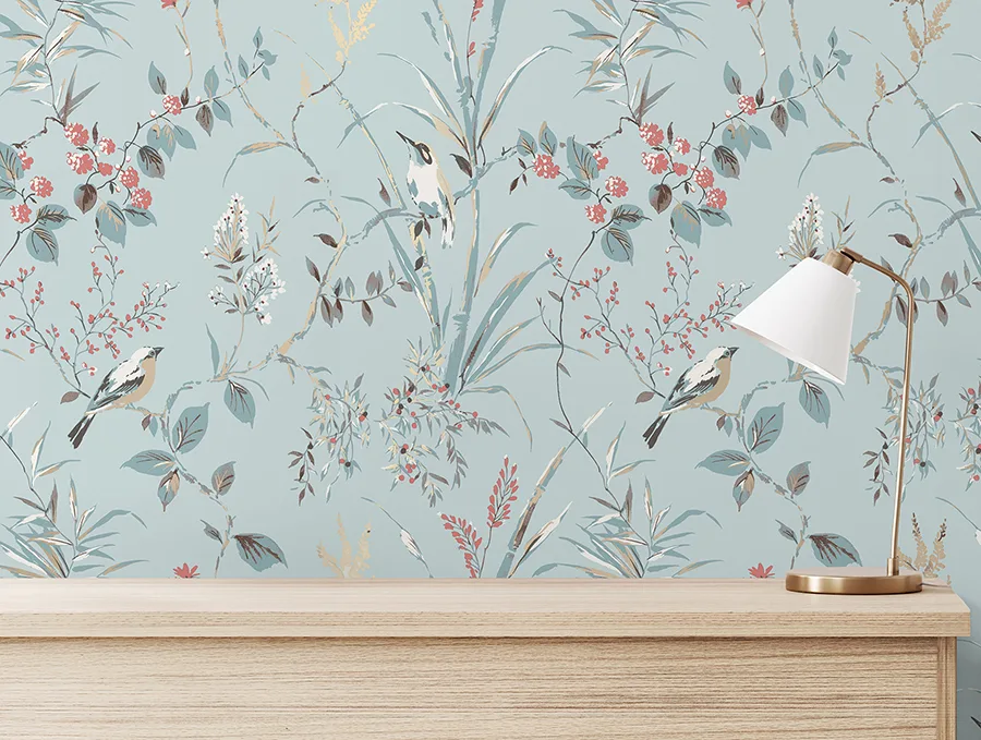 Fine Decor Mariko - Light Blue Wallpaper | Buy Online Fine Decor Mariko wallpaper, color Light Blue, SKU M1856