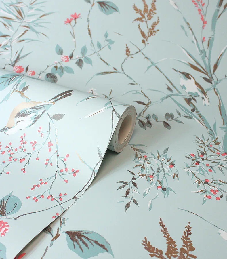 Fine Decor Mariko - Light Blue Wallpaper | Buy Online Fine Decor Mariko wallpaper, color Light Blue, SKU M1856