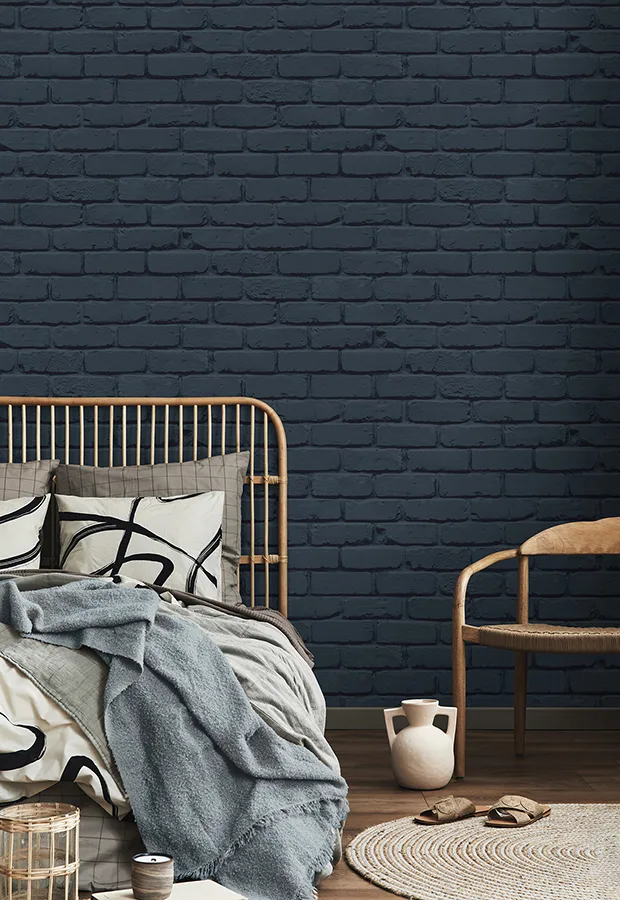 Fine Decor Alpin wallpaper, color Navy, SKU FD43602