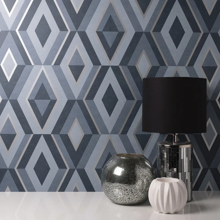 Fine Decor Shard wallpaper, color Blue, SKU FD42608