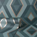 Fine Decor Shard - Turquoise Wallpaper | Buy Online Fine Decor Shard wallpaper, color Turquoise, SKU FD42609