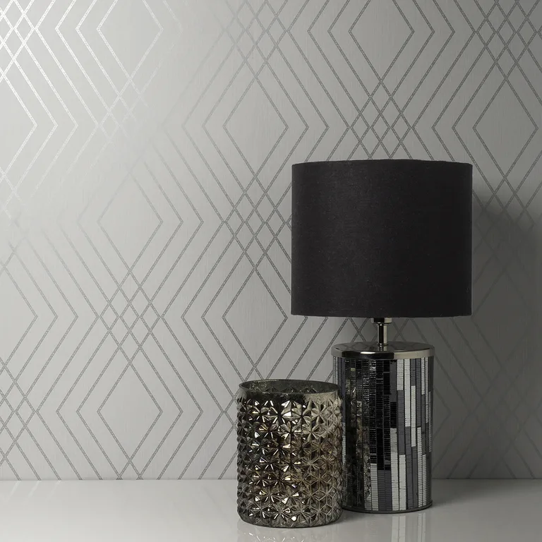 Fine Decor Shard wallpaper, color Silver, SKU FD42603