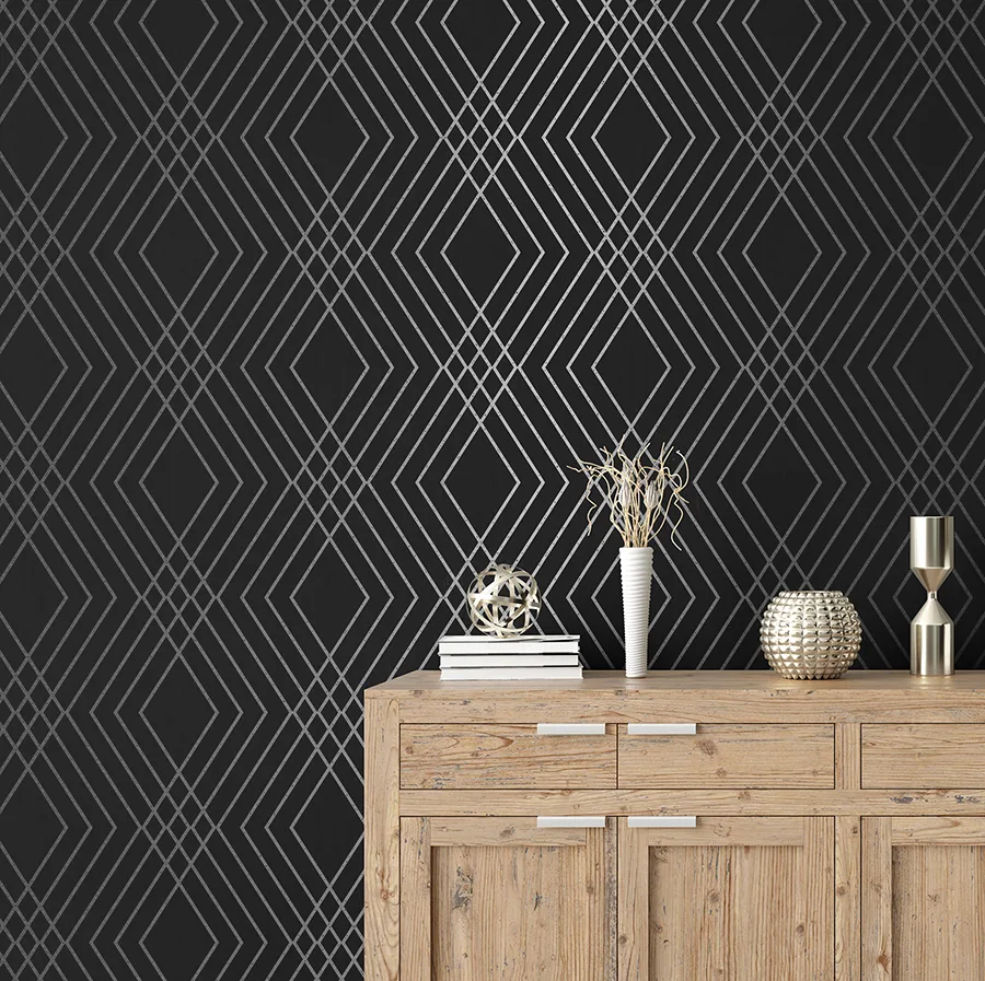 Fine Decor Shard - Black Wallpaper | Buy Online Fine Decor Shard wallpaper, color Black, SKU FD43614