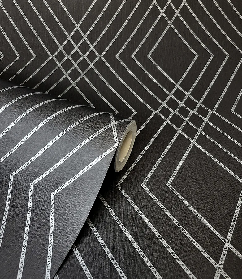 Fine Decor Shard - Black Wallpaper | Buy Online Fine Decor Shard wallpaper, color Black, SKU FD43614