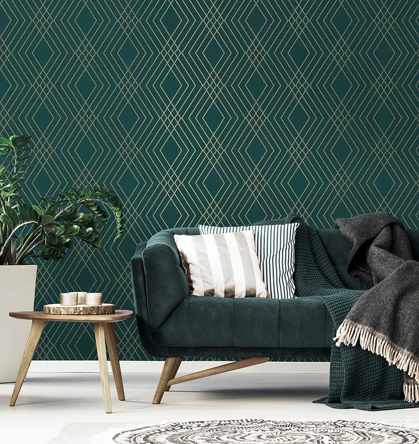 Fine Decor Shard - Evergreen Wallpaper | Buy Online Fine Decor Shard wallpaper, color Evergreen, SKU FD43613