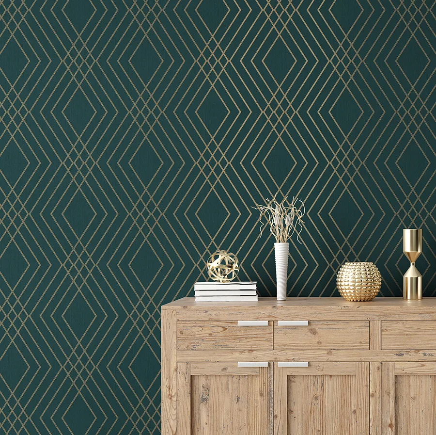 Fine Decor Shard - Evergreen Wallpaper | Buy Online Fine Decor Shard wallpaper, color Evergreen, SKU FD43613