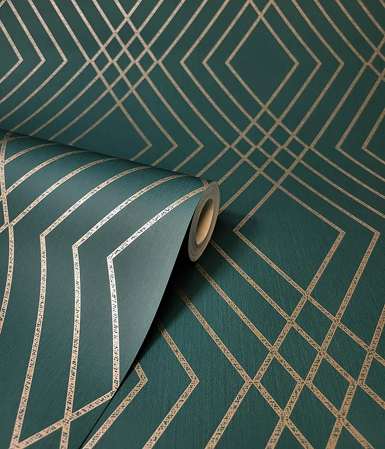 Fine Decor Shard - Evergreen Wallpaper | Buy Online Fine Decor Shard wallpaper, color Evergreen, SKU FD43613