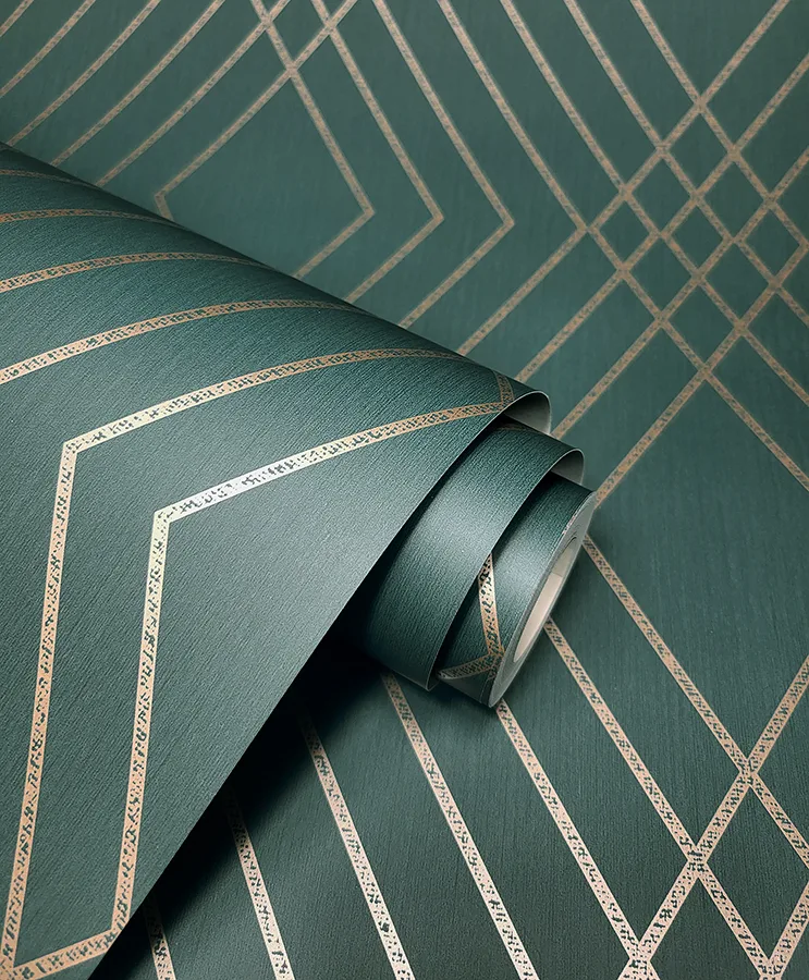 Fine Decor Shard - Evergreen Wallpaper | Buy Online Fine Decor Shard wallpaper, color Evergreen, SKU FD43613