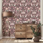 Fine Decor Fae - Plum Wallpaper | Buy Online Fine Decor Fae wallpaper, color Plum, SKU FD42949