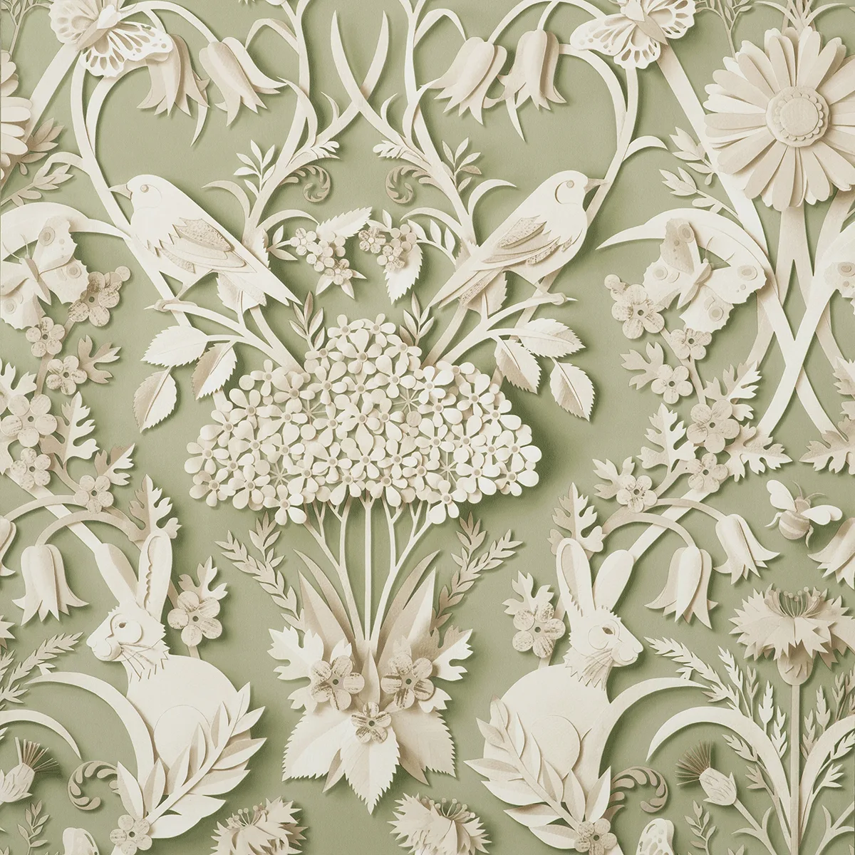Fine Decor Fae wallpaper, color Sage, SKU FD42951