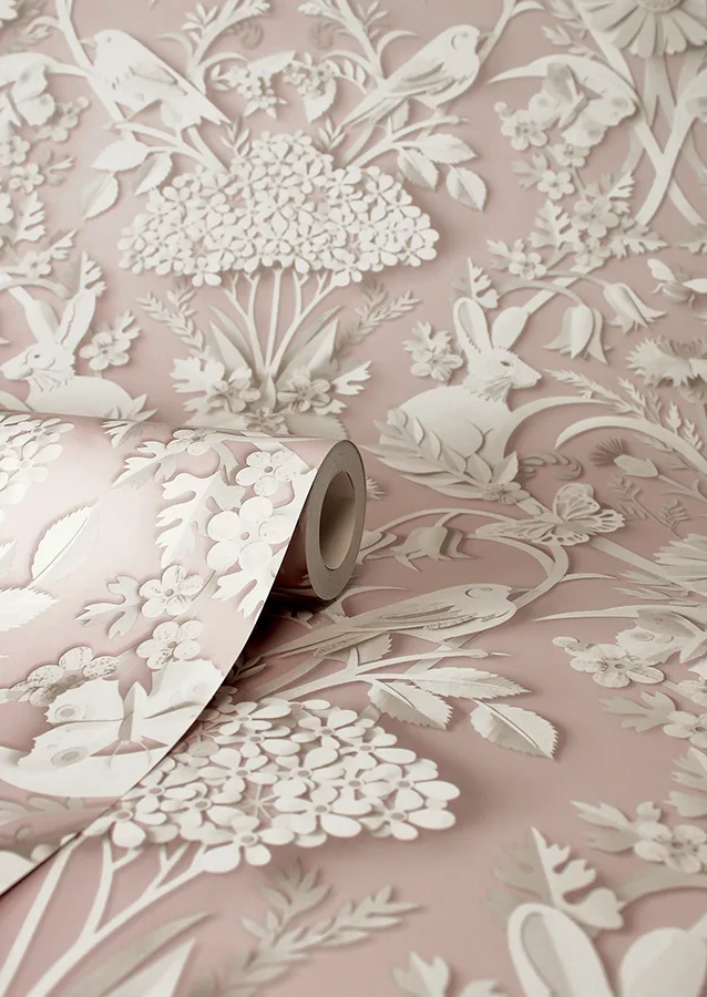 Fine Decor Fae wallpaper, color Light Pink, SKU FD43607