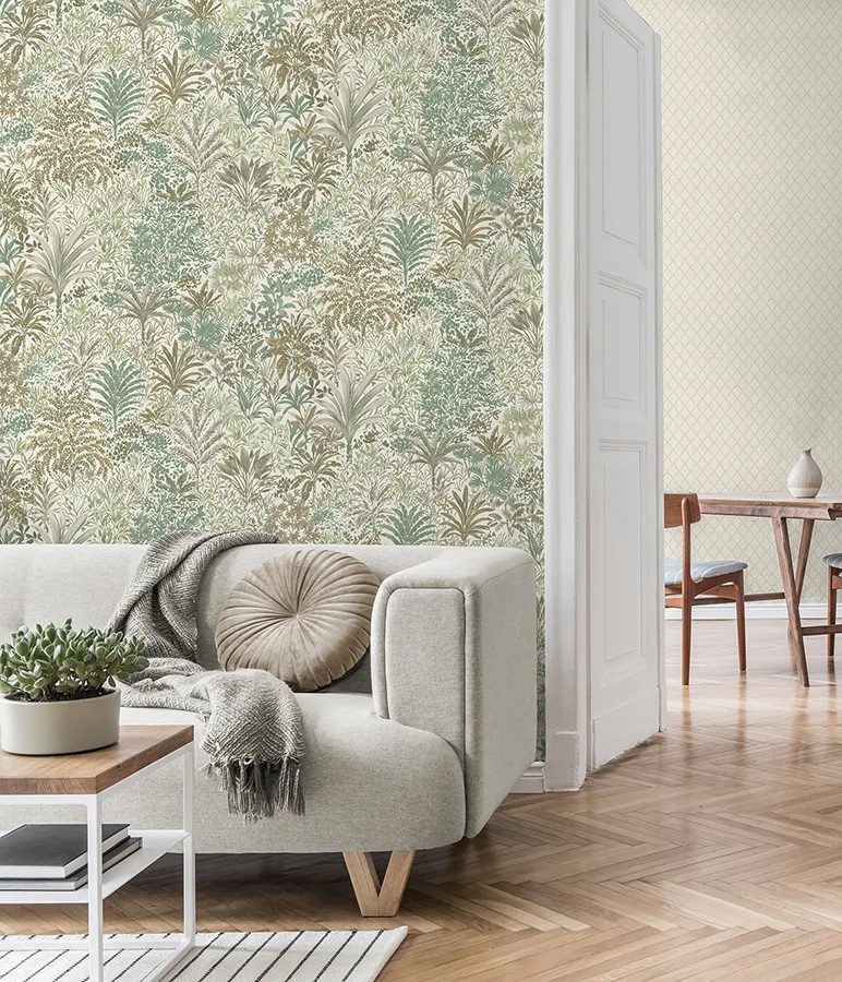 Fine Decor Meilani wallpaper, color Green, SKU M95676