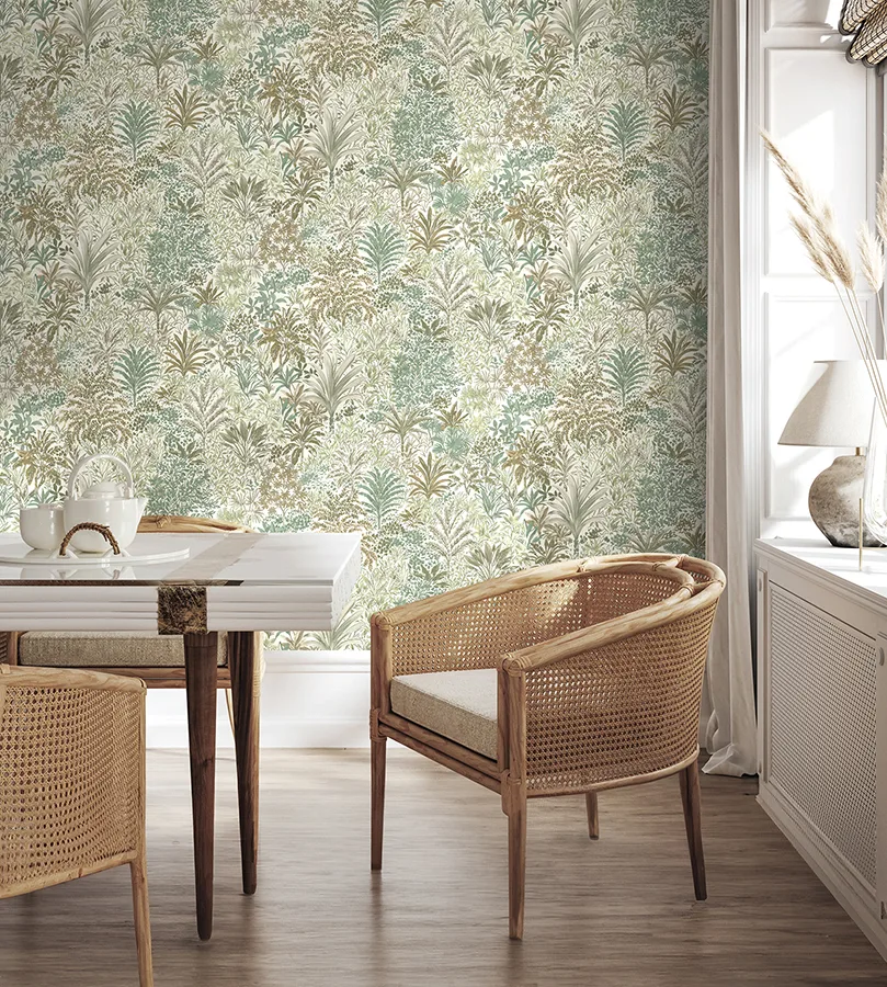 Fine Decor Meilani wallpaper, color Green, SKU M95676