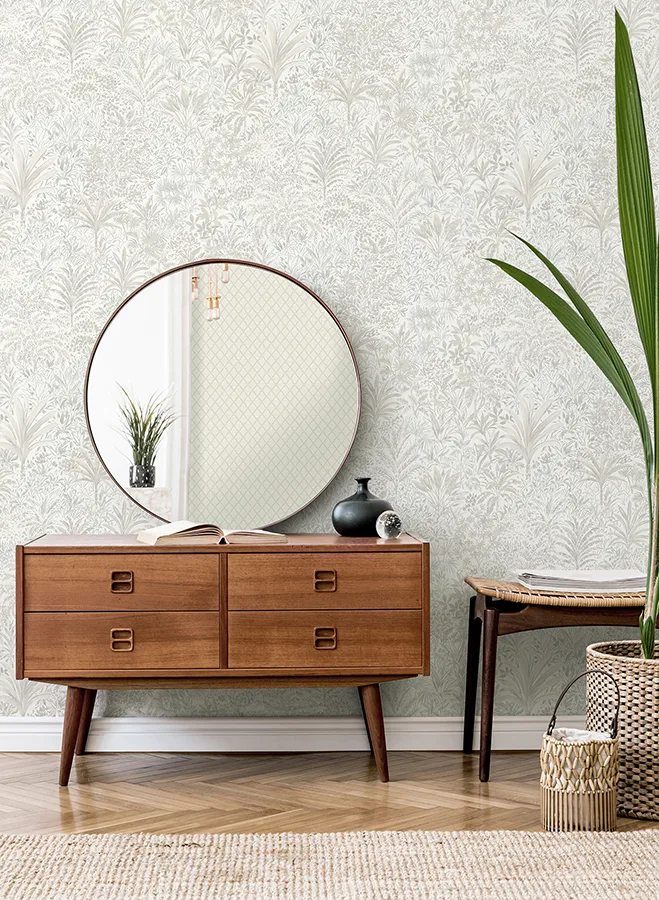Fine Decor Meilani wallpaper, color White & Silver, SKU M95677