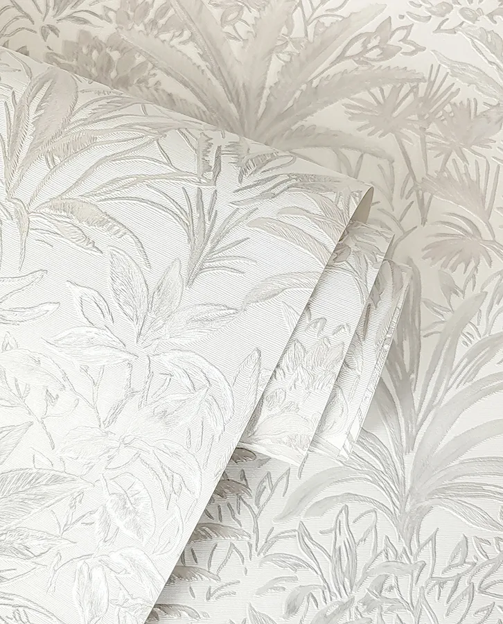 Fine Decor Meilani wallpaper, color White & Silver, SKU M95677