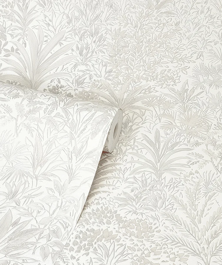 Fine Decor Meilani wallpaper, color White & Silver, SKU M95677