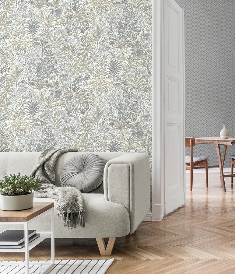 Fine Decor Meilani wallpaper, color Natural & Grey, SKU M95678