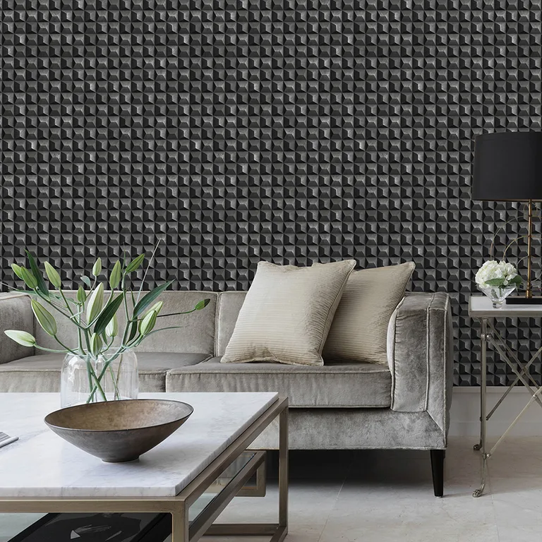 Fine Decor Romero wallpaper, color Black, SKU M95682
