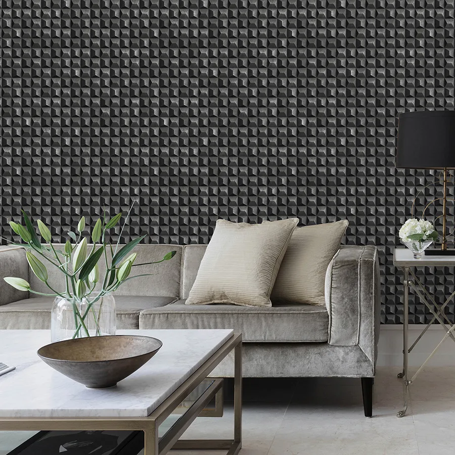 Fine Decor Romero wallpaper, color Black, SKU M95682