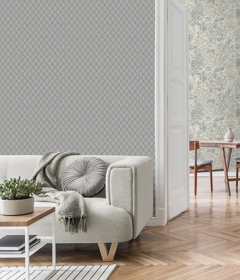 Fine Decor Santina wallpaper, color Natural & Grey, SKU M95681