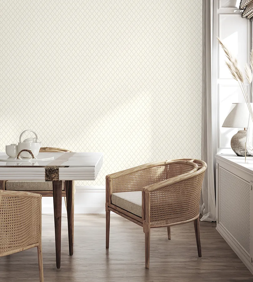 Fine Decor Santina wallpaper, color White & Silver, SKU M95680