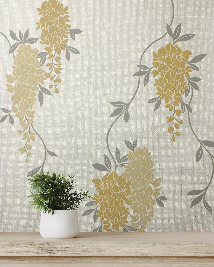 Fine Decor Aisla wallpaper, color Yellow, SKU FD43672