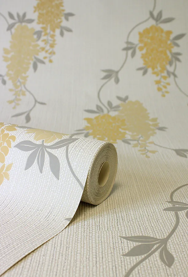 Fine Decor Aisla wallpaper, color Yellow, SKU FD43672