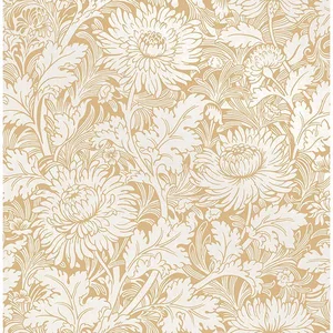 Fine Decor Zinnia wallpaper, color Mustard, SKU 2900-42528