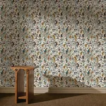 House of Hackney Alice In Wonderland wallpaper in Achillea, the Alice In Wonderland design in achillea