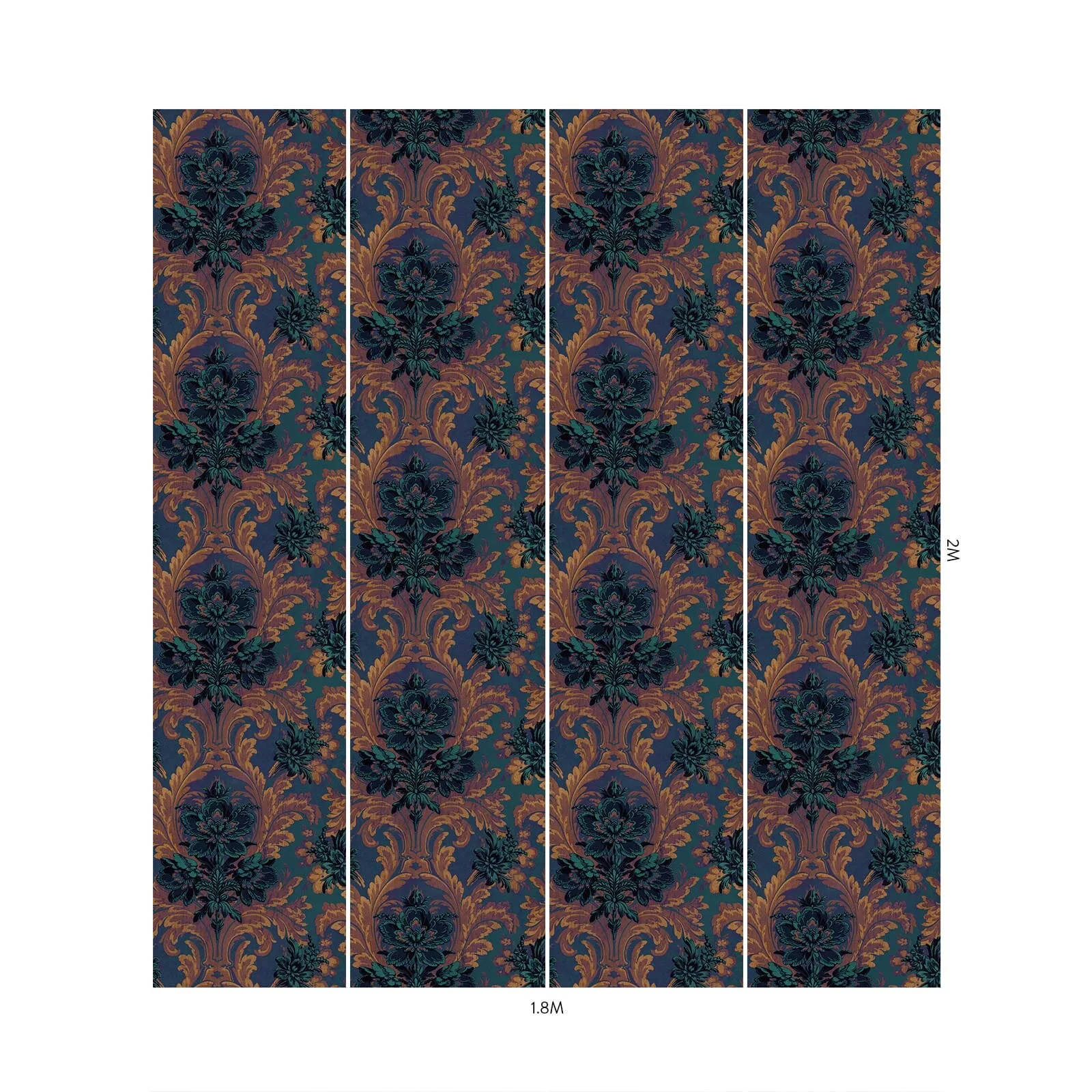 House of Hackney Amarantha Wallpaper in Ink House of Hackney Amarantha wallpaper in Ink, blooms and foliage in ink