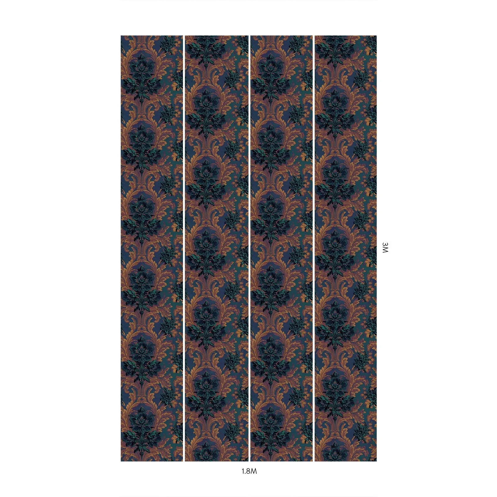 House of Hackney Amarantha Wallpaper in Ink House of Hackney Amarantha wallpaper in Ink, blooms and foliage in ink