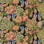 House of Hackney Amatoria wallpaper in Noir, blooms and foliage in noir