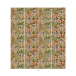 House of Hackney Amatoria wallpaper in Tourmaline, blooms and foliage in tourmaline