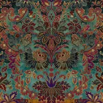 House of Hackney Andastra Wallpaper in Amazonite House of Hackney Andastra wallpaper in Amazonite, foliage and scenic vignettes in amazonite