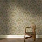 House of Hackney Aquifolia wallpaper in Apple, blooms and foliage in apple