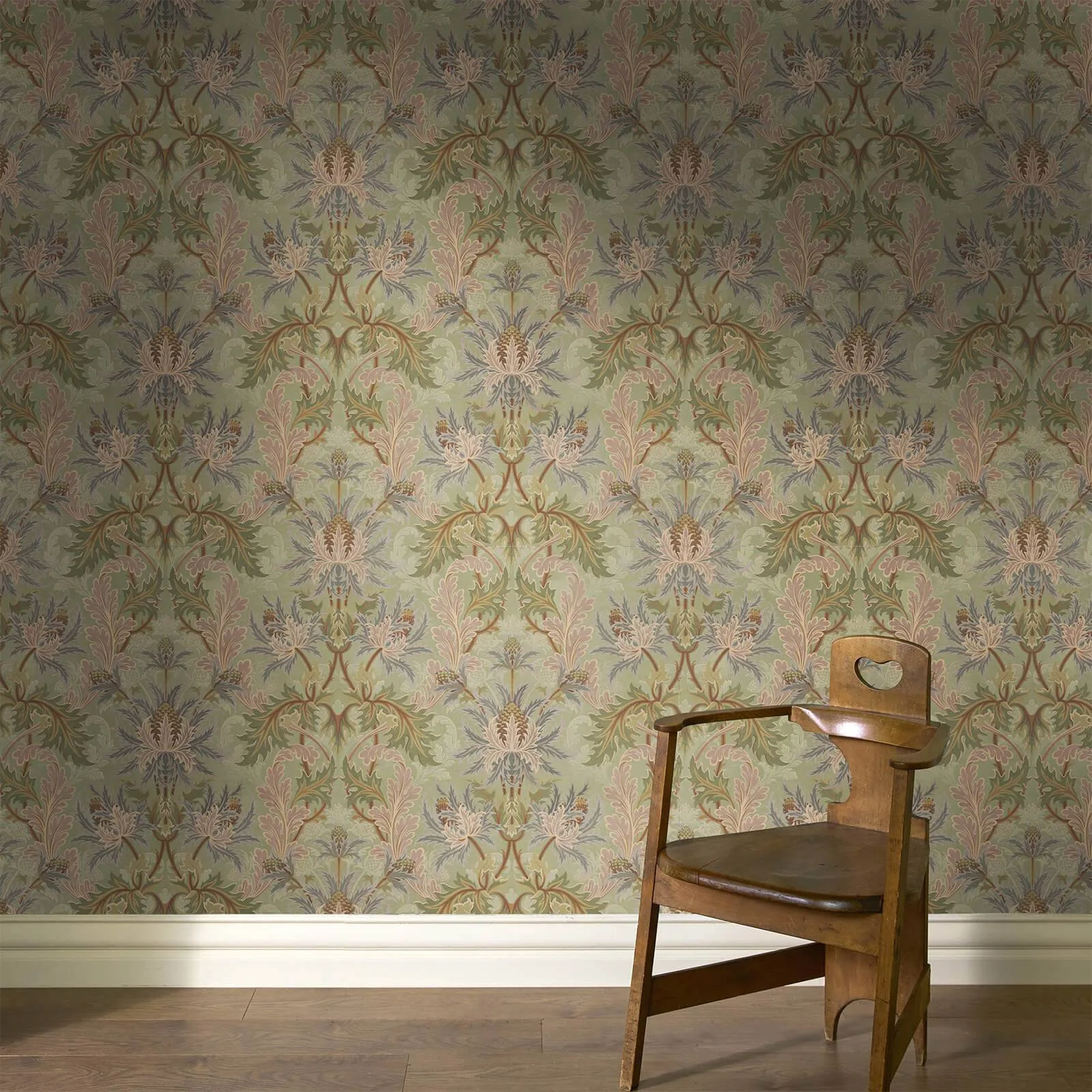 House of Hackney Aquifolia wallpaper in Apple, blooms and foliage in apple