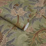 House of Hackney Aquifolia wallpaper in Apple, blooms and foliage in apple