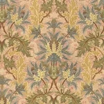 House of Hackney Aquifolia Wallpaper in Dahlia House of Hackney Aquifolia wallpaper in Dahlia, blooms and foliage in dahlia