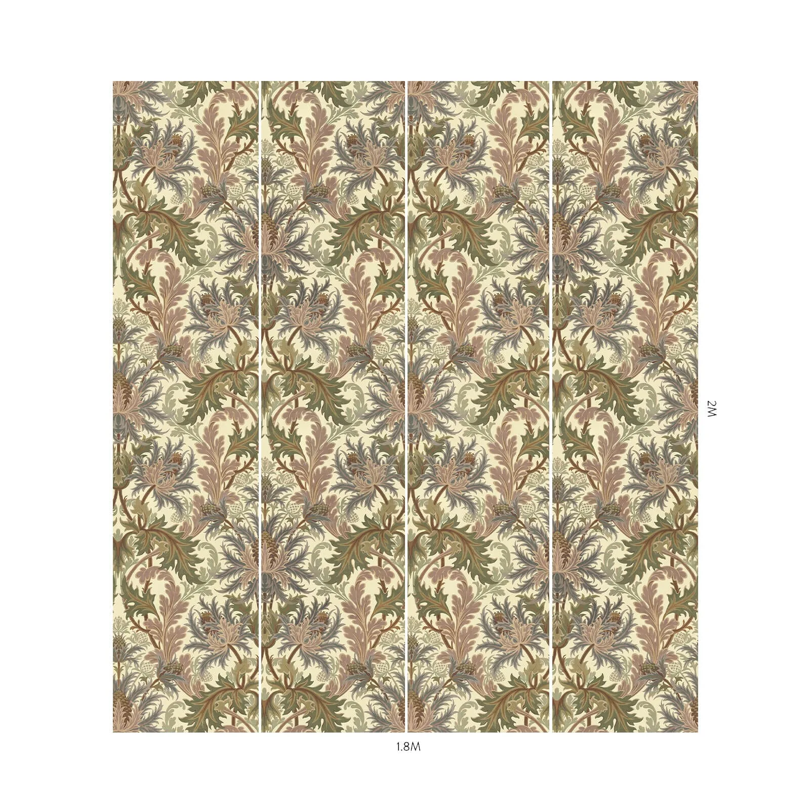 House of Hackney Aquifolia Wallpaper in Ecru House of Hackney Aquifolia wallpaper in Ecru, blooms and foliage in ecru