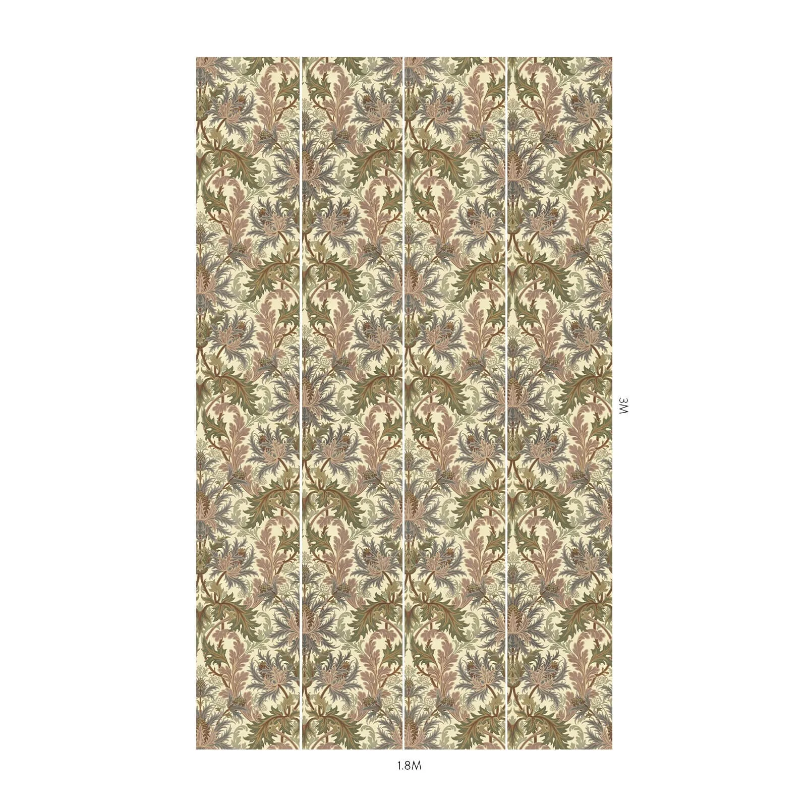 House of Hackney Aquifolia Wallpaper in Ecru House of Hackney Aquifolia wallpaper in Ecru, blooms and foliage in ecru
