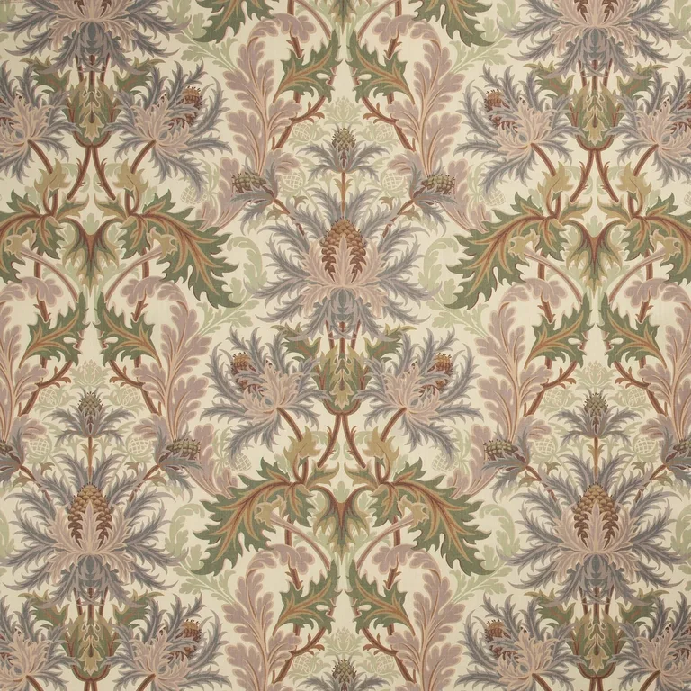 House of Hackney Aquifolia wallpaper in Ecru, blooms and foliage in ecru