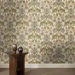 House of Hackney Aquifolia Wallpaper in Ecru House of Hackney Aquifolia wallpaper in Ecru, blooms and foliage in ecru