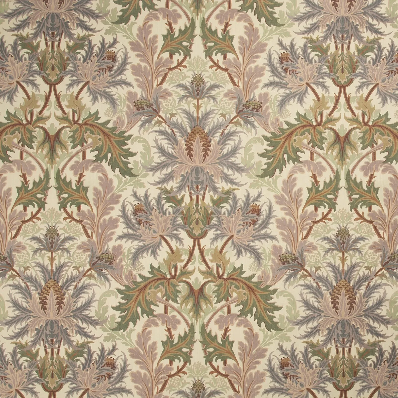 House of Hackney Aquifolia wallpaper in Ecru, blooms and foliage in ecru