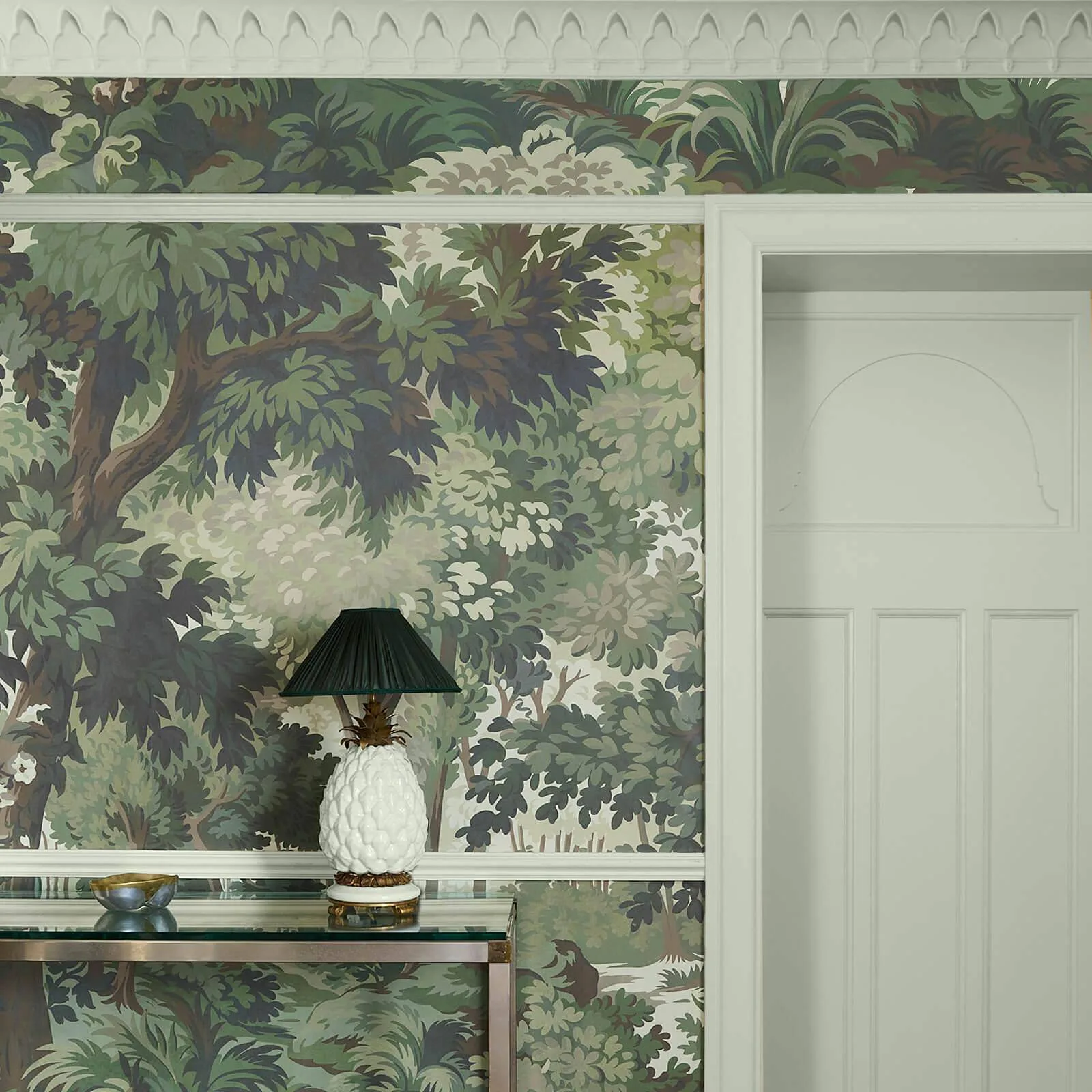 House of Hackney Arborea wallpaper in Verde, foliage and trees in verde