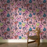 House of Hackney Artemis Wallpaper in Amaranth Pink House of Hackney Artemis wallpaper in Amaranth Pink, blooms and foliage in pink