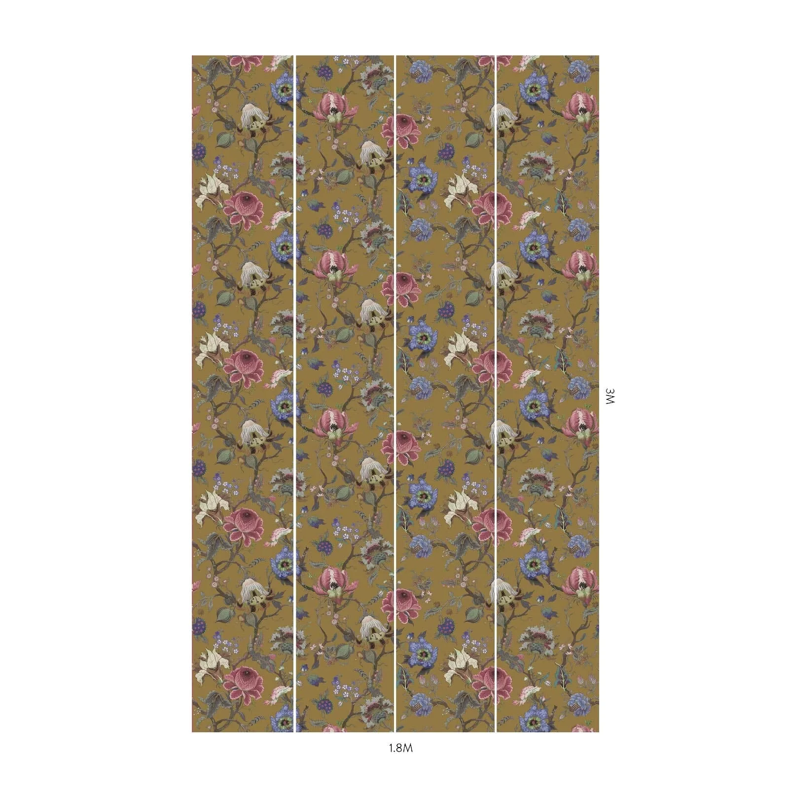 House of Hackney Artemis Wallpaper in Bronze House of Hackney Artemis wallpaper in Bronze, blooms and foliage in bronze