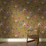 House of Hackney Artemis Wallpaper in Bronze House of Hackney Artemis wallpaper in Bronze, blooms and foliage in bronze