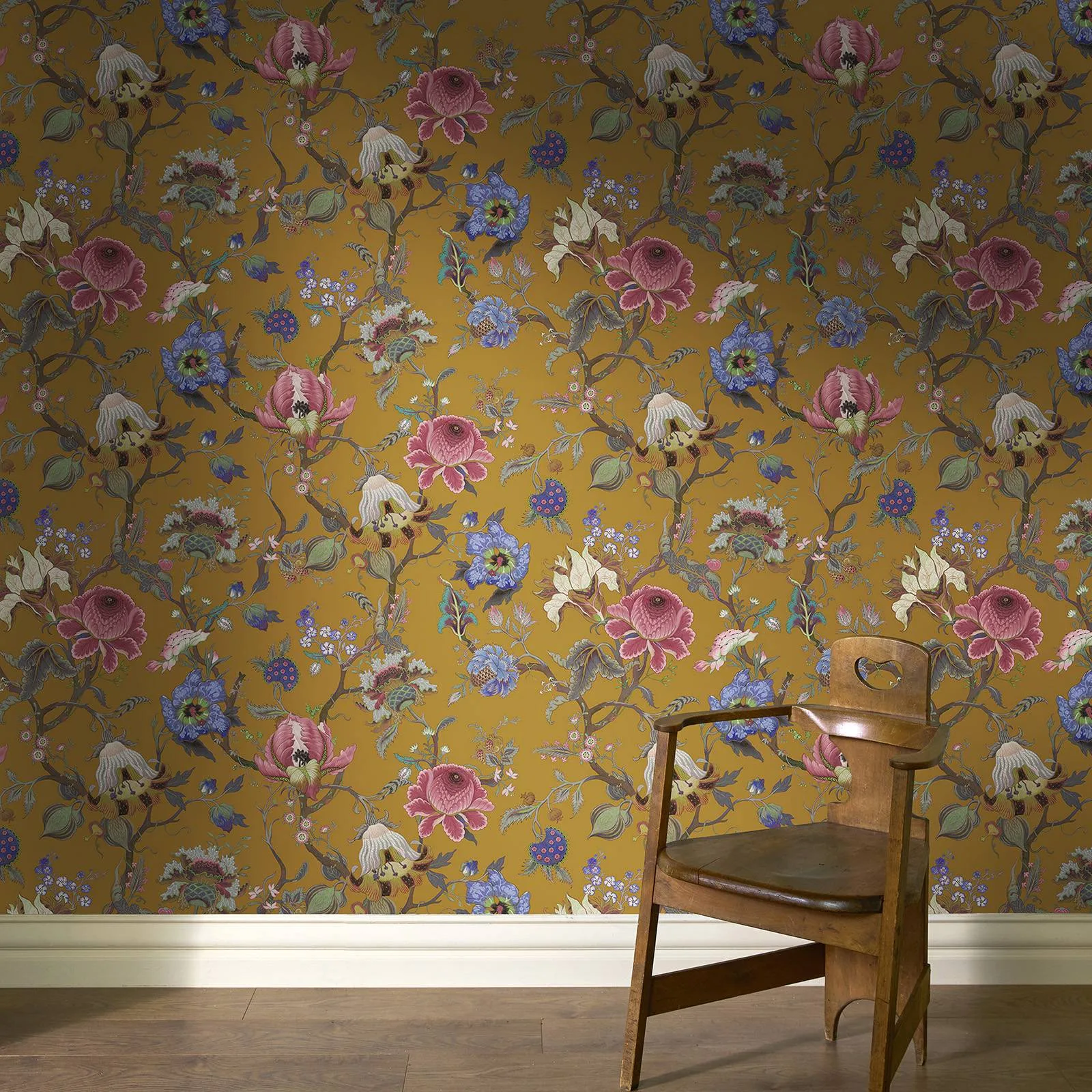 House of Hackney Artemis Wallpaper in Bronze House of Hackney Artemis wallpaper in Bronze, blooms and foliage in bronze